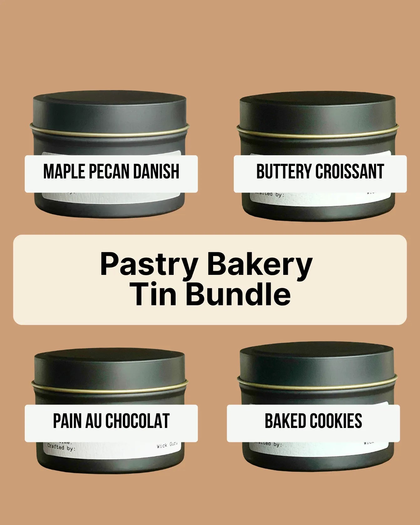 Spring bakery tin candle bundle of wick guru