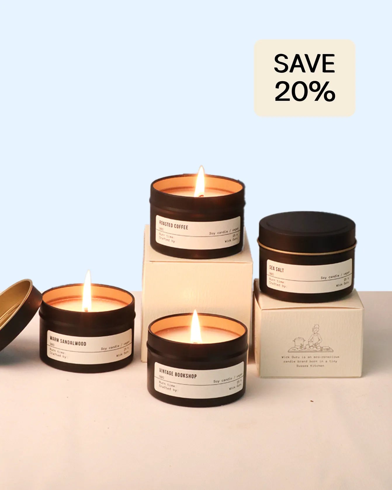 Candle for men tin bundle